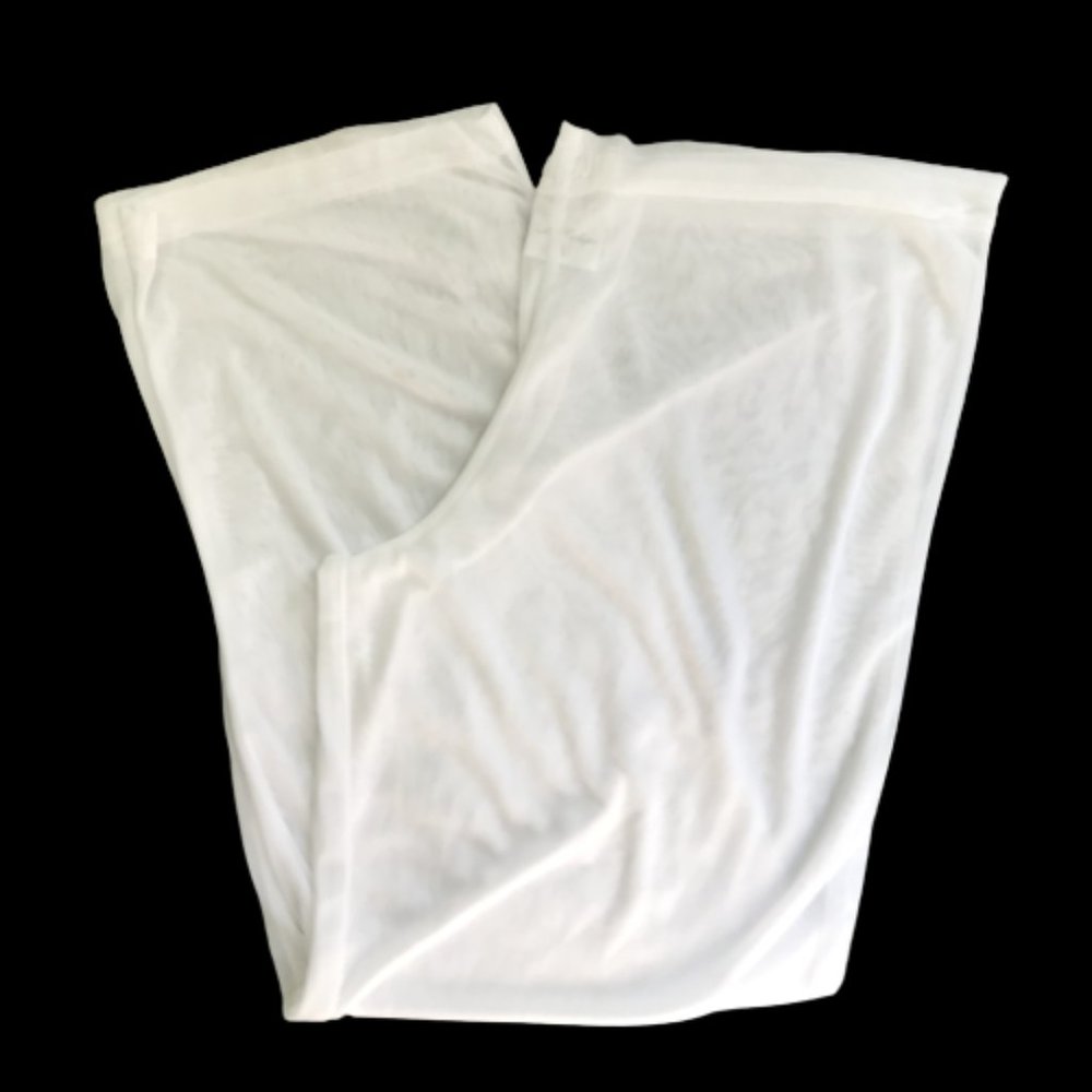 Vintage High Waist See Through White Pants Women L